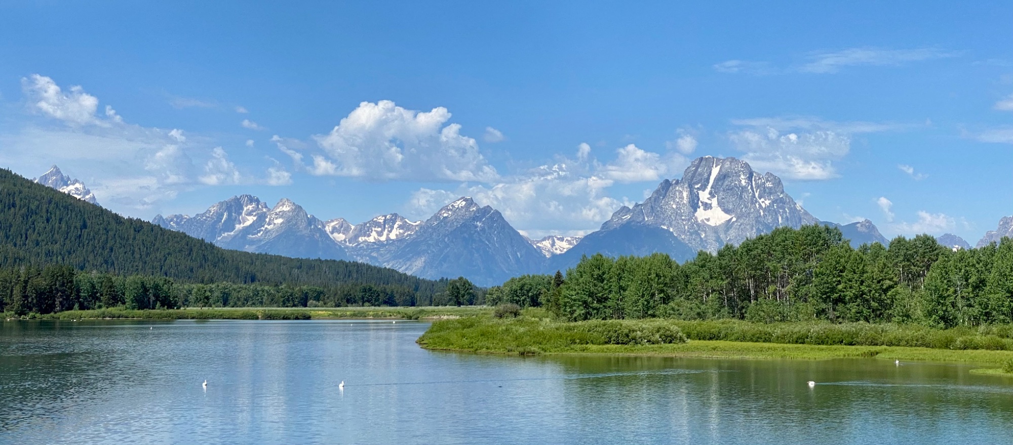 Grand Teton rising over the Snake River